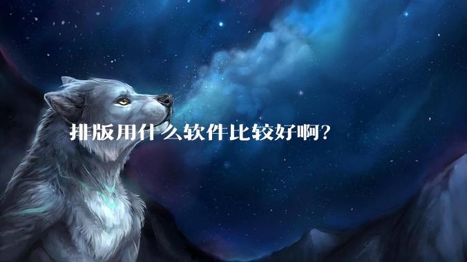 排版用什么软件比较好啊?
