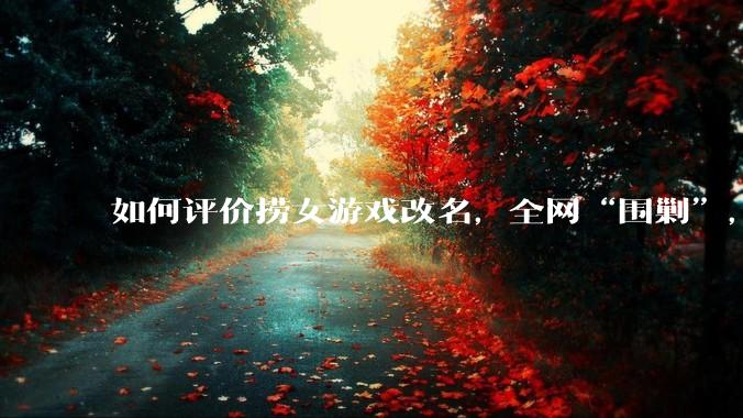 如何评价捞女游戏改名,全网“围剿”,以及导演b站账号被封这件事?